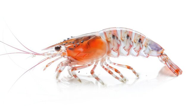 Krill full body on white background