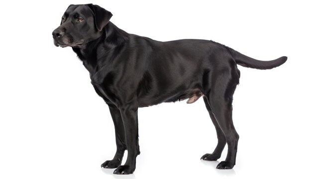 Labrabull full body on white background