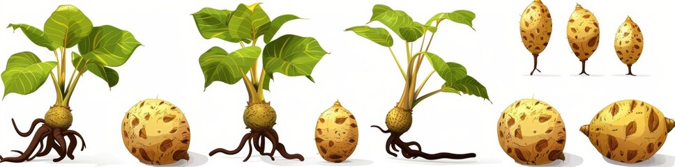 PNG File - Smooth Smooth Cassava Hyperrealistic Isolated On Transparent Background