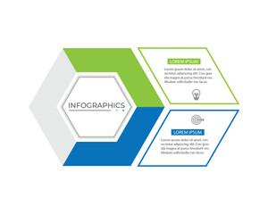 Vector infographic design template with 2 options or steps