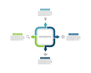 Vector infographic design template with 4 options or steps