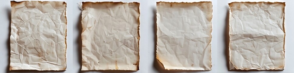 Obraz premium Brown hyperrealistic collage element isolated on transparent background made with ripped paper PNG files