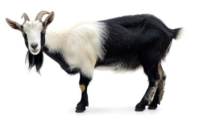 Obraz premium LaMancha Goat full body on white background