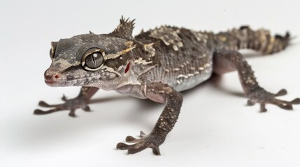 Naklejka premium Leaf-Tailed Gecko full body on white background