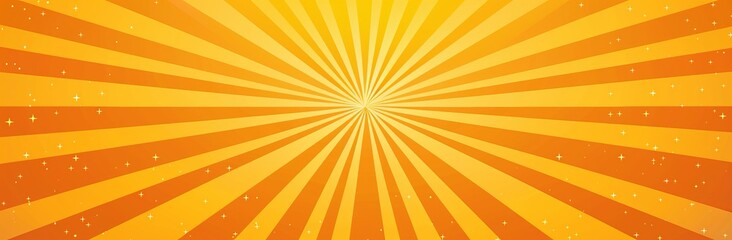 Summer modern illustration with sun rays on abstract background