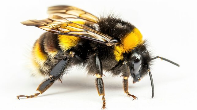 Lemon Cuckoo Bumblebee full body on white background