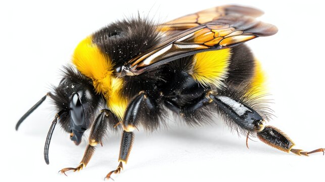 Lemon Cuckoo Bumblebee full body on white background