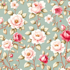 seamless pattern with flowers