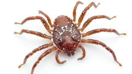 Lone Star Tick full body on white background