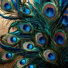 natural texture peacock feathers Gerenative AI
