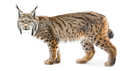 Naklejka premium Lynx full body on white background