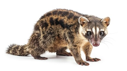 Fototapeta premium Malayan Civet full body on white background