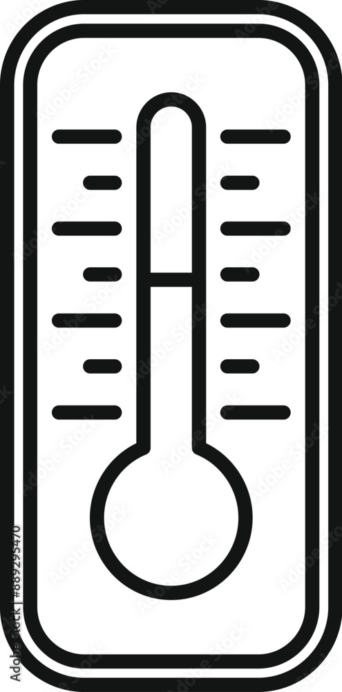 Poster simple thermometer icon representing a tool used to measure temperature, often used in healthcare se