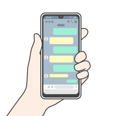 スマホのチャット画面