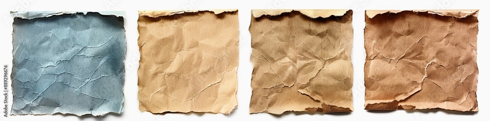 Poster detailed hyperrealistic isolated on transparent background png file of ripped paper border frame