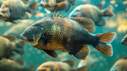 fish tilapia, Nile tilapia fish, fish swimming, Fresh raw fish, Fish tanks, fish farming