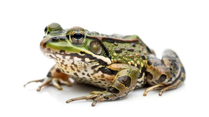 Fototapeta premium Marsh Frog full body on white background