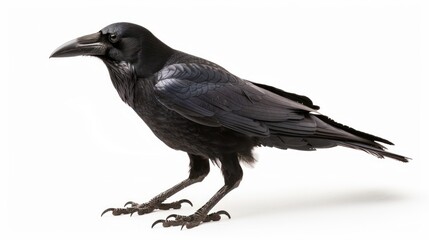 Obraz premium Hawaiian Crow full body on white background