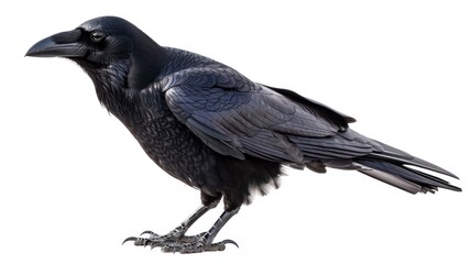 Fototapeta premium Hawaiian Crow full body on white background