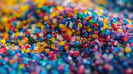 Vibrant Multicolored Beads Macro Shot