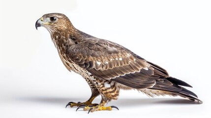 Honey Buzzard full body on white background
