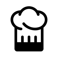 Chef Hat Glyph Icon