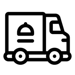 Food Delivery Truck Line Icon