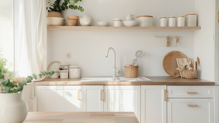White modern kitchen.
