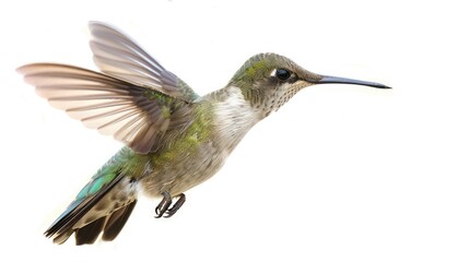 Naklejka premium Hummingbird full body on white background