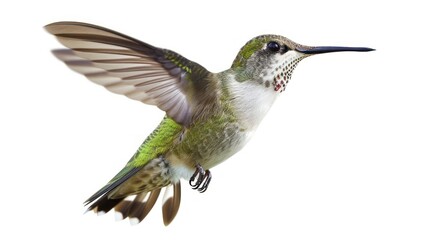 Fototapeta premium Hummingbird full body on white background