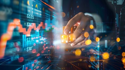 Investment risk with dice illustration