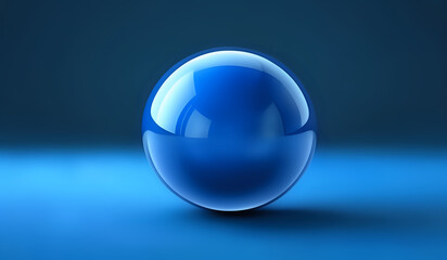 Abstract blue sphere background illustration. AI generated