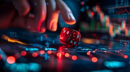 Investment risk with dice illustration