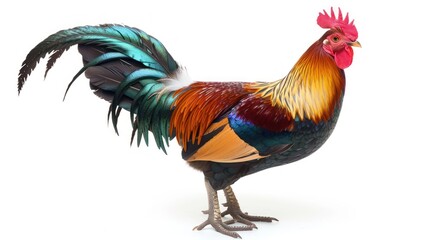 Fototapeta premium Junglefowl full body on white background