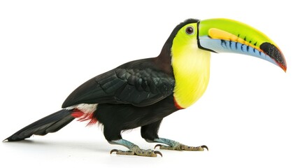Obraz premium Keel-Billed Toucan full body on white background