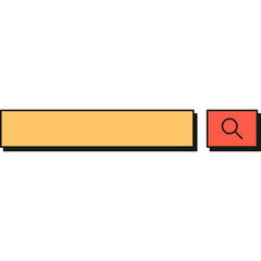 Retro Search Bar Interface