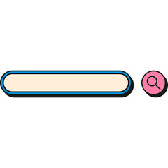 Retro Search Bar Interface