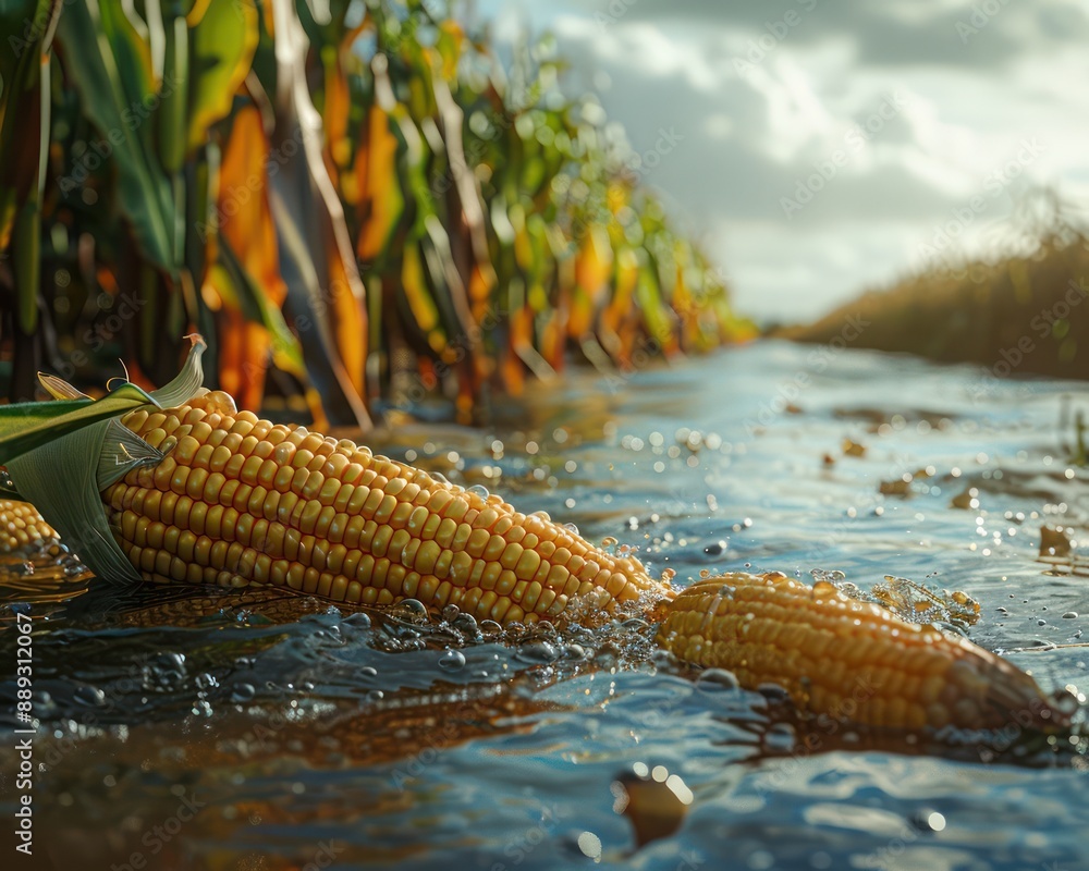 Poster boosting corn yield with precise irrigation optimizing water usage for maximum harvest explore innov