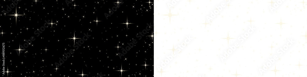 Poster sparkle light or particle effect with yellow color