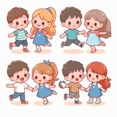 Children Illustration vector_Children 4-05