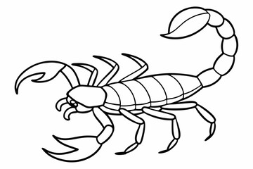 Scorpion, scorpion icon vector, scorpion tattoo. vector illustration

