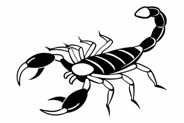 Scorpion, scorpion icon vector, scorpion tattoo. vector illustration

