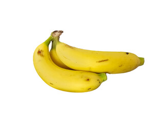 Ripe organic cavendish banana on transparent background
