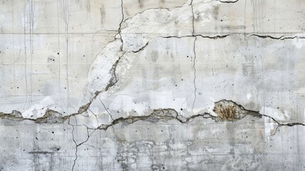 Obraz premium Pale concrete wall with cracked line background for text