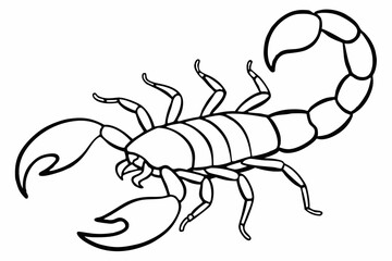 Scorpion, scorpion icon vector, scorpion tattoo. vector illustration

