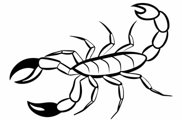 Scorpion, scorpion icon vector, scorpion tattoo. vector illustration

