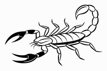 Scorpion, scorpion icon vector, scorpion tattoo. vector illustration

