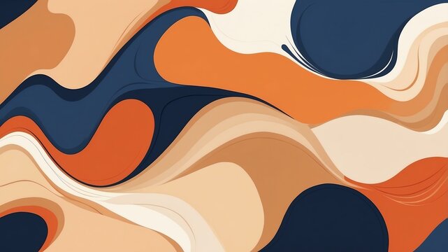abstract color palette wallpaper with burnt orange nav background