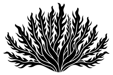  seaweed silhouette vector illustration 
