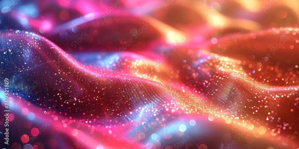 Aufkleber glittering sparkle texture with iridescent holographic gradient background